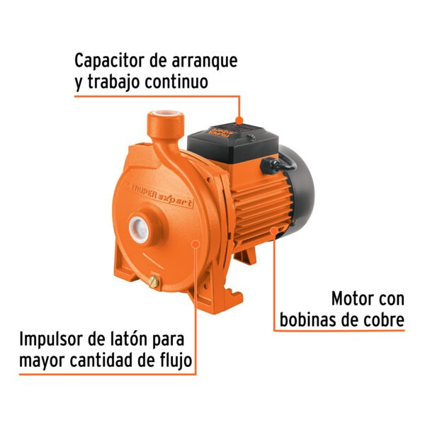 Bomba centrífuga para agua modelo europeo, 1/2 HP, Expert