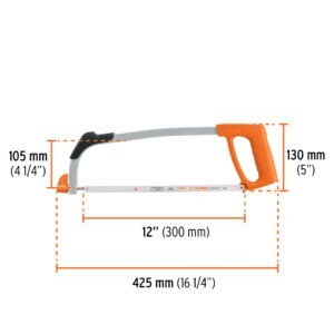 Arco 12 profesional tubular de acero para segueta, Truper