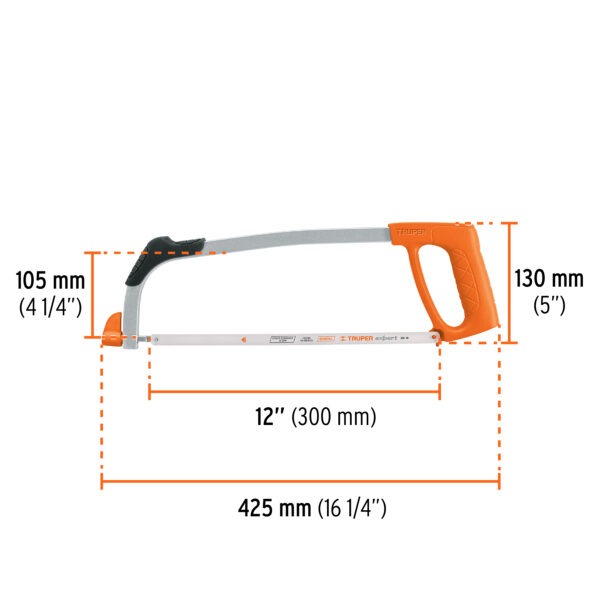 Arco 12 profesional tubular de acero para segueta, Truper