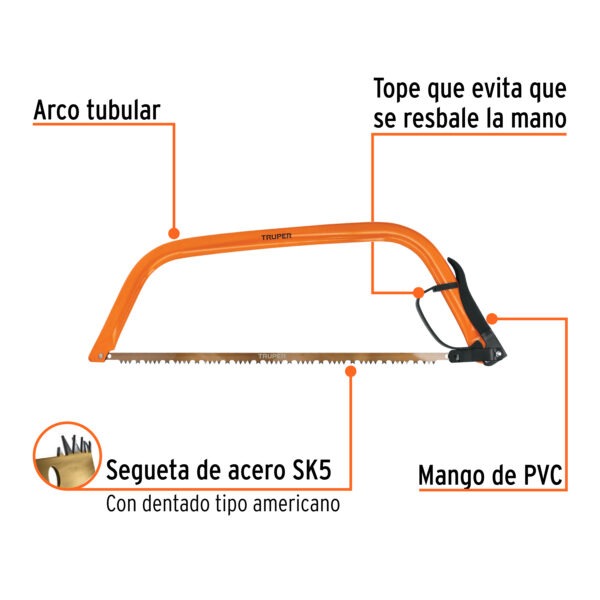Arco jardinero tubular de 24, Truper - Image 3
