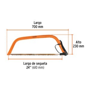 Arco jardinero tubular de 24, Truper