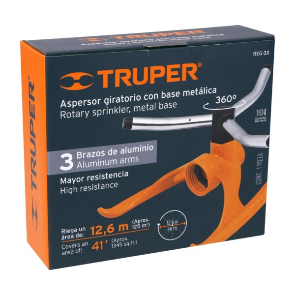 Regadera giratoria con 3 brazos color natural, Truper - Image 2