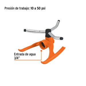 Regadera giratoria con 3 brazos color natural, Truper