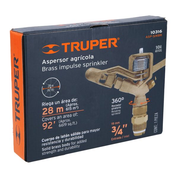 Aspersor agrícola 3/4, fundido en latón - Image 2