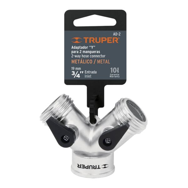 Conector Y 3/4 metálico para manguera, Truper