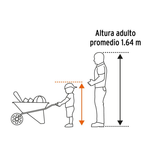 Carretilla para niños, concha plástica 54 x 38 cm, Truper - Image 2