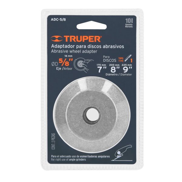 Adaptador para discos abrasivos 7 a 9, tipo 41, eje 5/8-11
