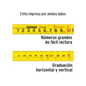 Flexómetro Auto-Lock contra impactos 3 m cinta 16 mm, Truper