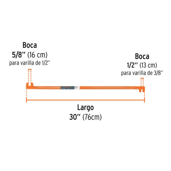 Grifa de dos bocas de 5/8 y 1/2, Truper