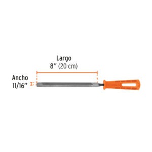 Lima triángular 8 para machete, 36 dpp, con mango, TRUPER
