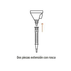 Embudo plástico flexible con filtro 5