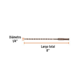 Broca SDS Plus 1/4 x 8, Truper