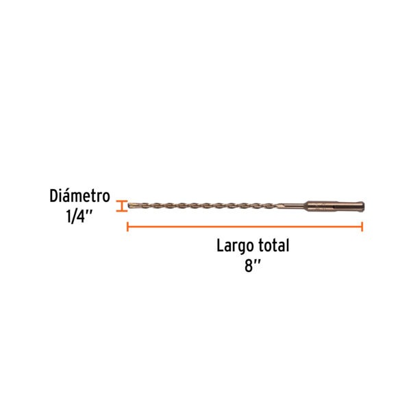 Broca SDS Plus 1/4 x 8, Truper