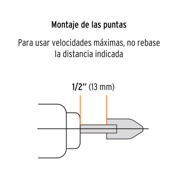 Juego de 5 piedras montadas zanco 1/4, uso general, Truper