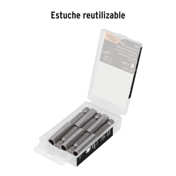 Extensión magnética, 70 mm, estuche con 5 piezas, Expert