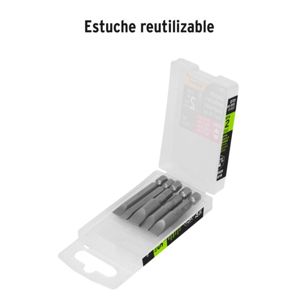 Juego de 5 puntas planas combinadas largo 2, Truper Expert
