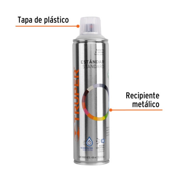 Pintura en aerosol, transparente mate, Truper