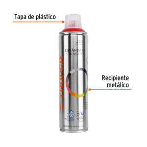 Pintura en aerosol, rojo seguridad, Truper