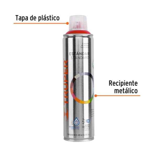 Pintura en aerosol, rojo seguridad, Truper