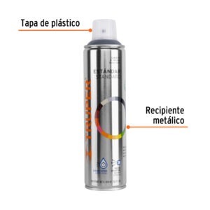 Pintura en aerosol, gris acero, Truper