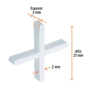 Separador De Loseta 2mm, Truper