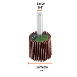 Rueda Flap Con Vastago Grano 60 X 1