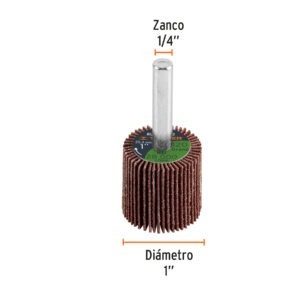 Rueda Flap Con Vastago Grano 120 X 1