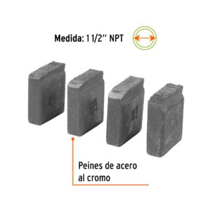 Juego de 4 peines 1-1/2 para tarrajas TA-850 y TA-851