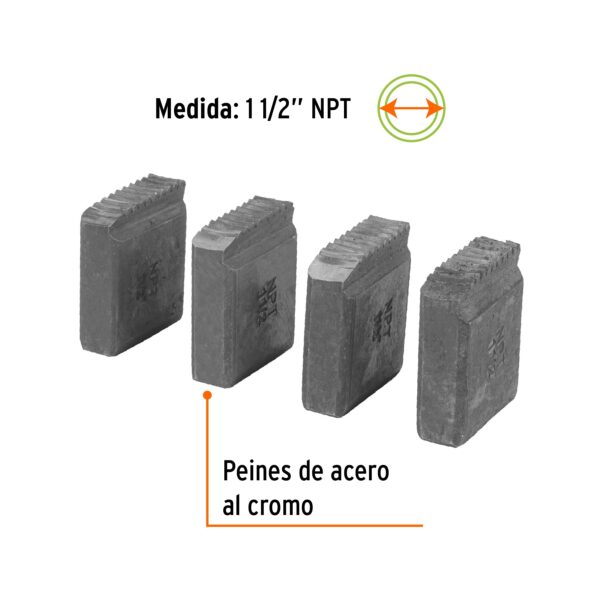 Juego de 4 peines 1-1/2 para tarrajas TA-850 y TA-851