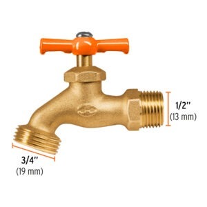 Llave para manguera, de latón 140 g 1/2, en blíster, Truper