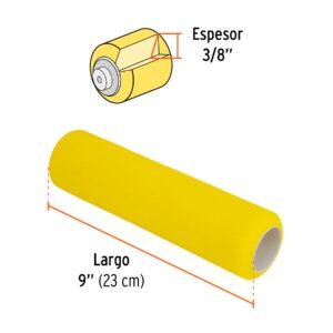 Felpa para rodillo, esponja 9 x 3/8, superficies lisas