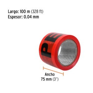 Rollo de 100 m de cinta delimitadora Peligro, Truper
