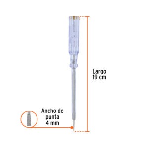 Probador de circuitos 19 cm de corriente alterna, Truper