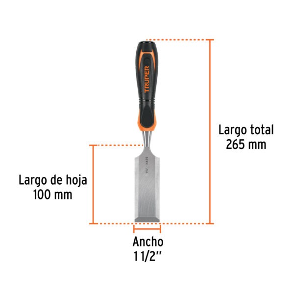 Formón 1-1/2 mango Comfort Grip, Truper