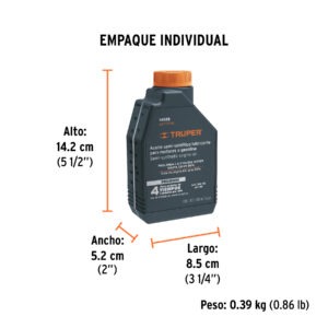 Aceite semi-sintético, motor 4 tiempos, 470ml (16oz), Truper