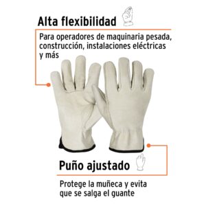 Guantes de piel de cerdo, tipo operador, Truper
