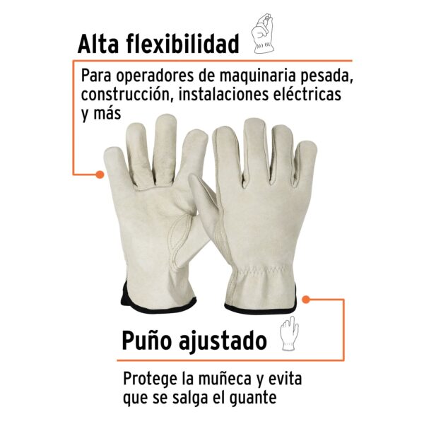 Guantes de piel de cerdo, tipo operador, Truper