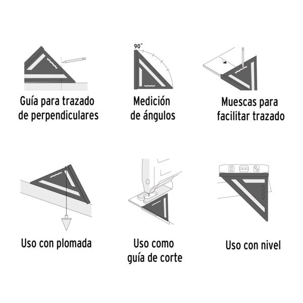 Escuadra de aluminio para tablaroca, 12 (305 mm)