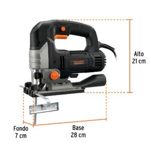 Sierra caladora 750W 5.9 A vel. variable, TRUPER INDUSTRIAL