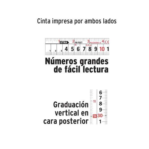 Flexómetro XTRA 5.5 m cinta extra ancha 28 mm, Truper