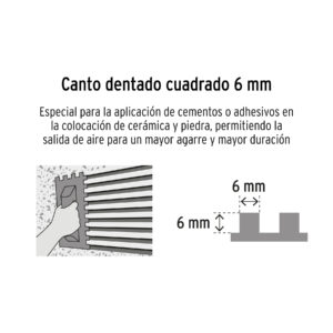 Llana 11 dentado cuadrado 1/4, 10 remaches, mango madera