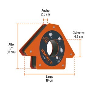 Escuadra magnética 5 para soldar, capacidad 34 kg, Truper