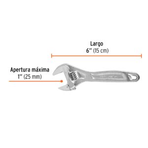Llave ajustable (perico) 6 profesional cromada, Expert