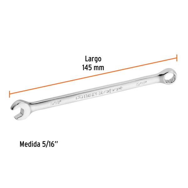 Llave combinada extralarga 5/16 x 145 mm de largo, Expert