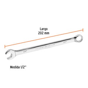 Llave combinada extralarga 1/2 x 202 mm de largo, Expert