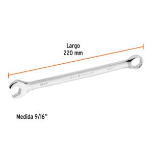 Llave combinada extralarga 9/16 x 220 mm de largo, Expert