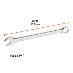 Llave combinada extralarga 3/4 x 278 mm de largo, Expert