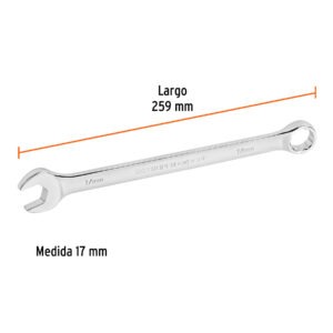 Llave combinada extralarga 17 mm x 259 mm de largo, Expert