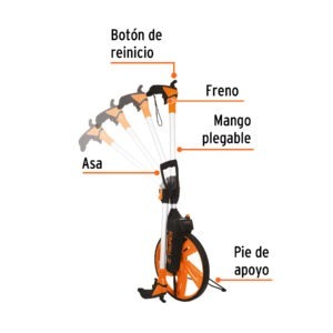 Odómetro con freno, rueda de 13, Truper