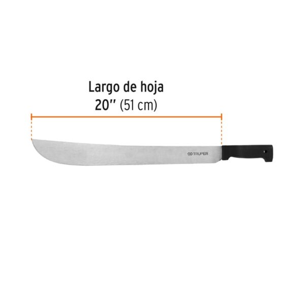 Machete estándar 20 cacha negra inyectada, Truper